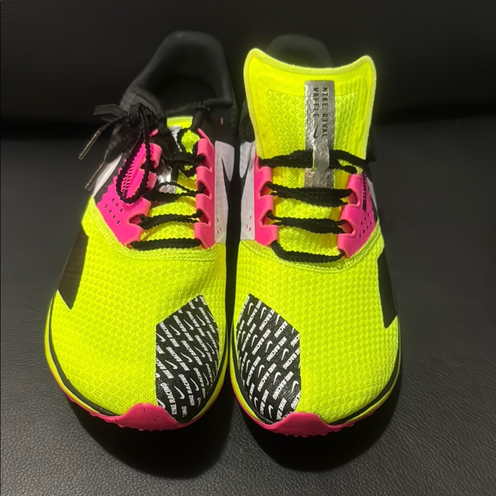 Nike Bright Yellow and Pink Athletic Shoes‎